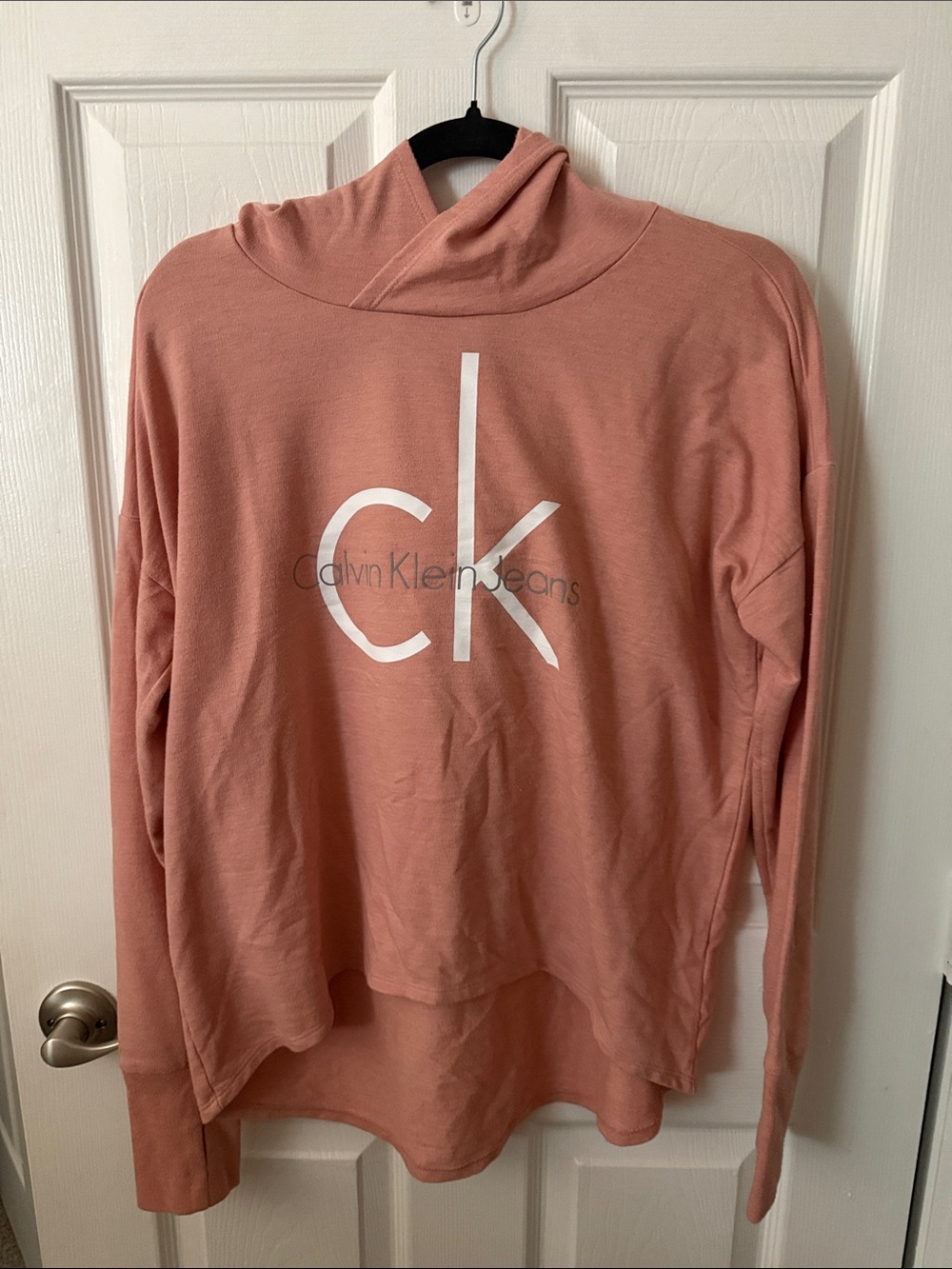 Calvin Klein Jeans Dusty Rose Hooded Logo Sweatshirt